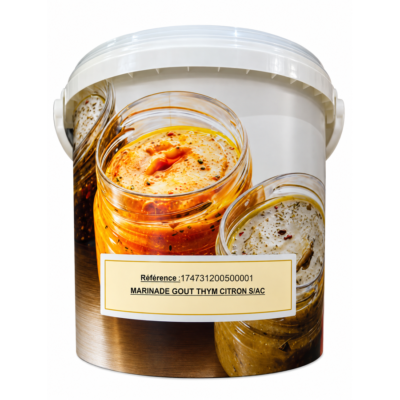 Marinade en seau thym citron 5kg